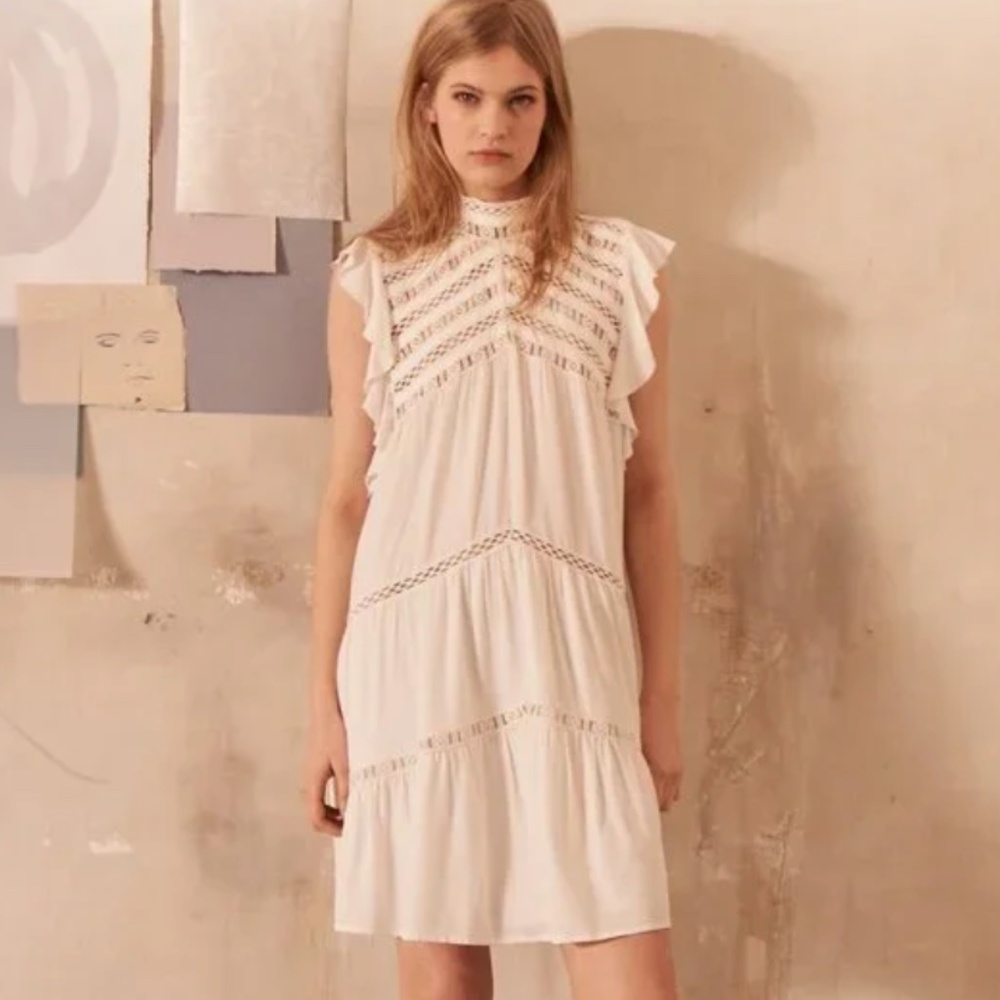 Ba&sh Zenna Ecru dress size 3 = US womens large